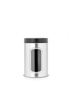 Brabantia, Window Canister, 1.4 Litre - Matt Steel Fingerprin