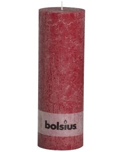 Bolsius, Bolsius Xxl Rustic Pillar Candle 300/100 Wine Red