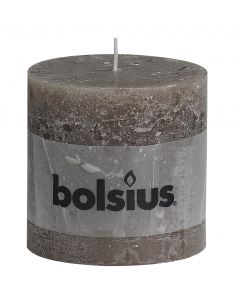 Bolsius, Bolsius Xxl Rustic Pillar Candle 100/100 Taupe