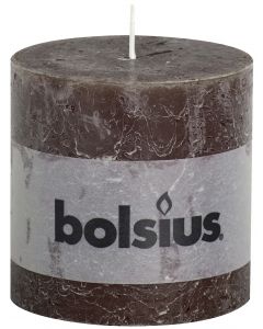 Bolsius, Bolsius Xxl Rustic Pillar Candle 100/100 Chocolate